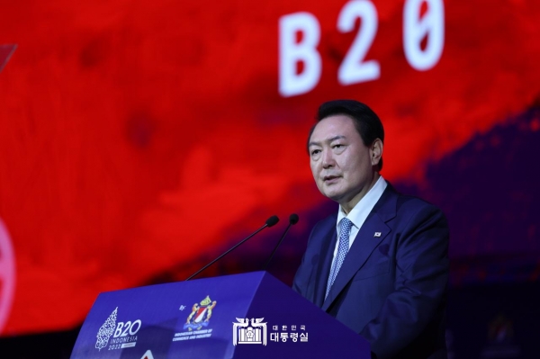 11월 14일 윤석열 대통령은 'B20 Summit 인도네시아 2022'에 참석했다.(사진=대통령실)