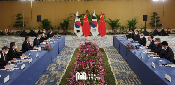 11월 15일 윤석열 대통령은 한-중 정상회담을 가졌다.(사진=대통령실)
